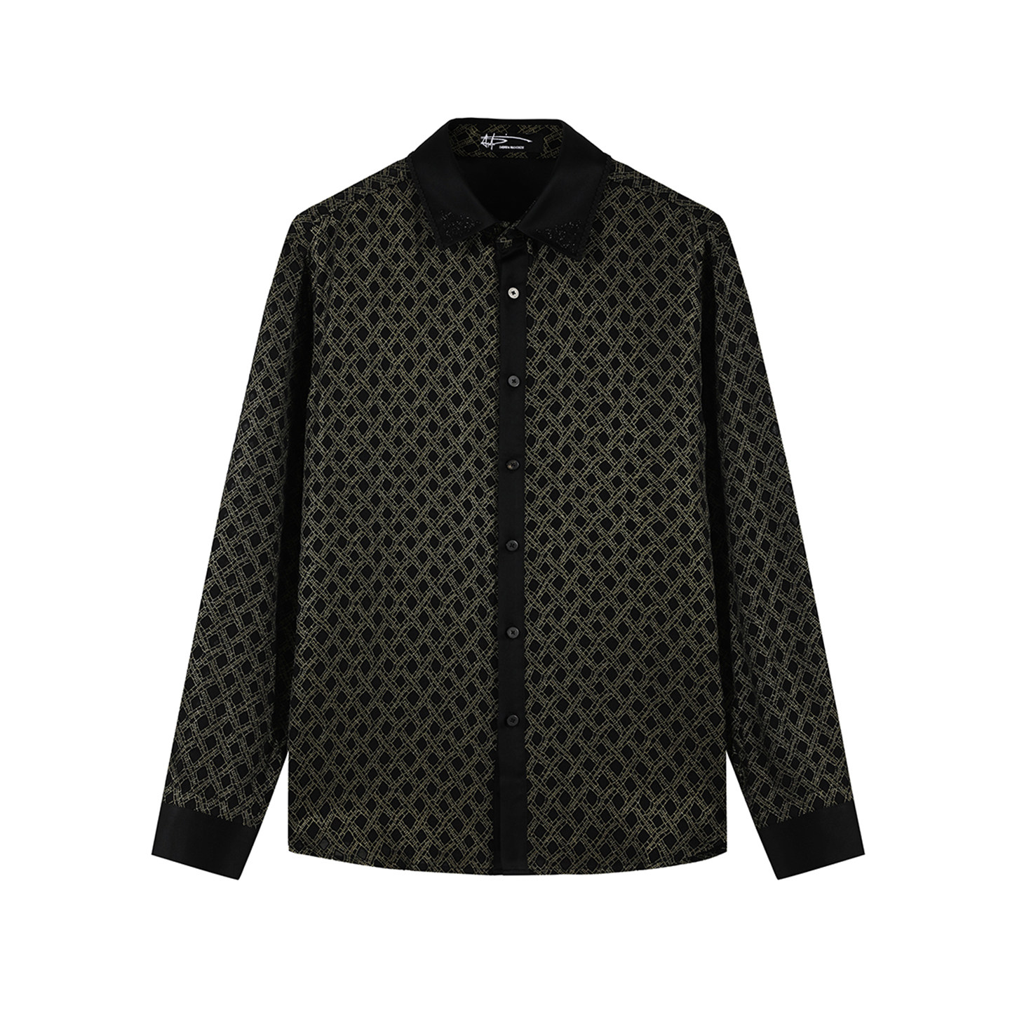 ANDREW MACKENZIE男士 秋季款商务休闲薄款POLO领长袖衬衫上衣