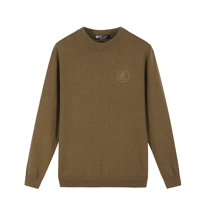 ANDREW MACKENZIE男士秋冬款休闲舒适圆领山羊绒套头毛衫内搭上衣