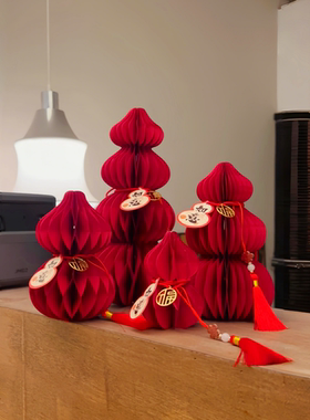 低成本造年味！红纸葫芦摆件