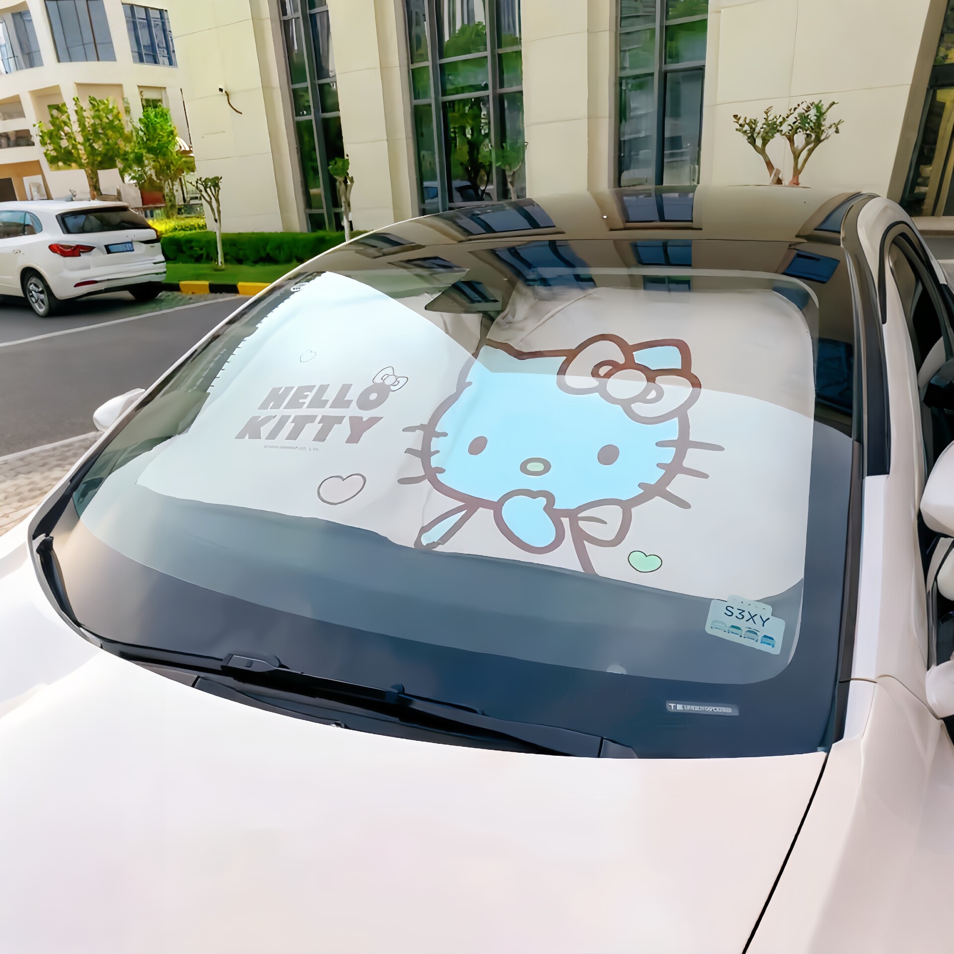 汽车防晒隔热遮阳挡卡通遮阳伞前档太阳挡车窗车内专用伞罩遮光板