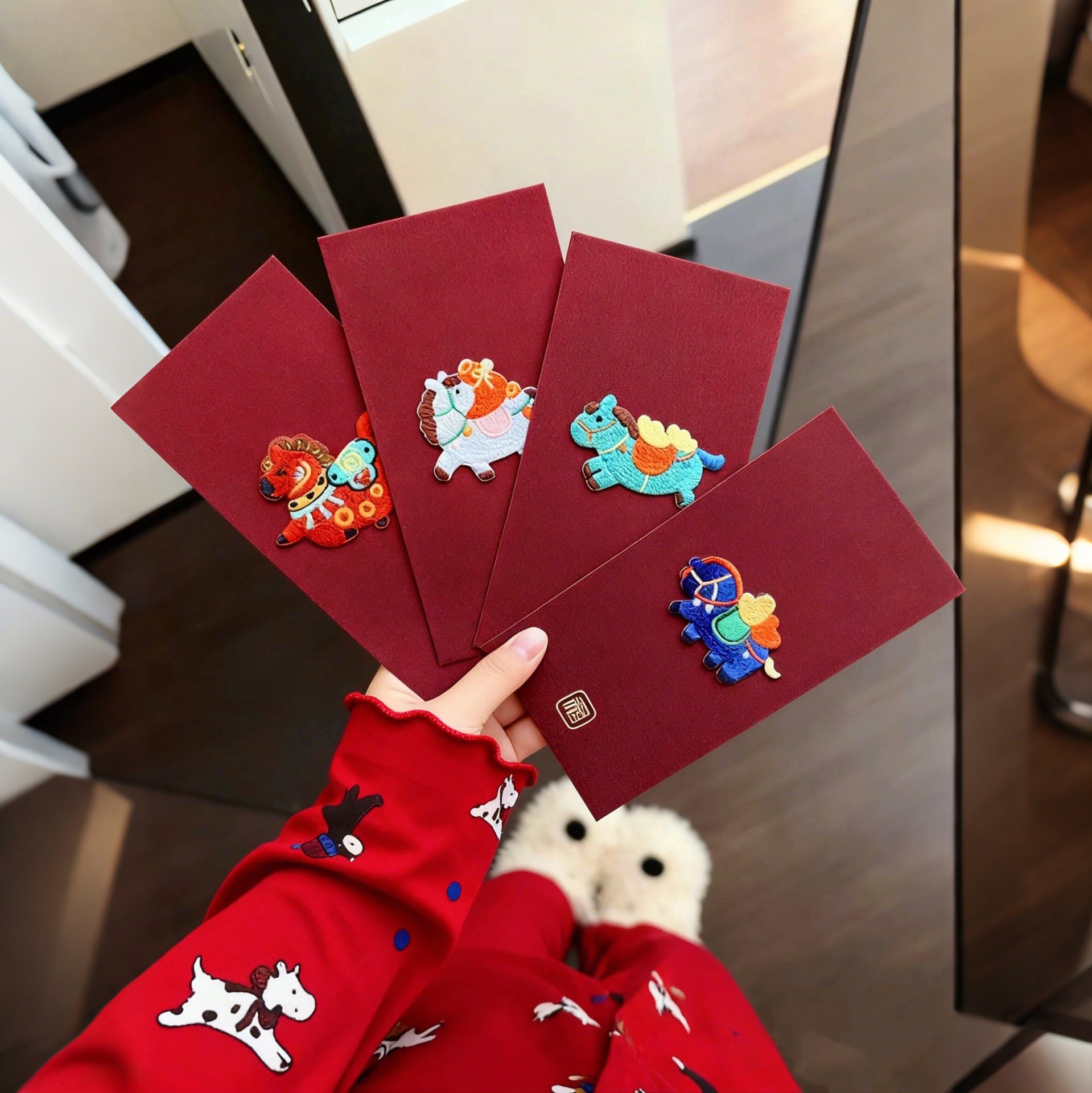新年红包马年卡通刺绣小马利是封2026新款创意高级感送小孩压岁袋,节庆用品/礼品,红包/利是封,淘宝优惠券,粉丝福利购,淘宝优惠卷