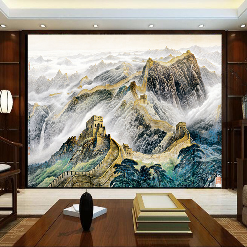 Great Wall Office Wall painting Welcome Song Qiangbu 8D Wall covering 3d wallpaper seamless sofa Background wall wallpaperin the Decoration main material , Wallpaper , Custom mural  category - from Buy2taobao.com to provide professional Taobao agent buy service