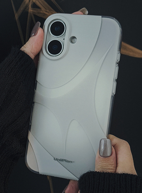 Unliplan原创设计银灰色双层imd情侣款手机壳适用iphone17/16/15苹果promax新款小众高级感韩系ins保护套外壳