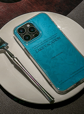 Unliplan 原创设计情侣蓝色双层IMD手机壳适用于Iphone15苹果16proma14新款小众全包防摔保护套高级感韩系ins