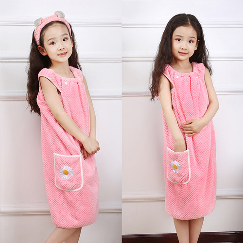 儿童大浴巾比纯棉吸水女孩卡通