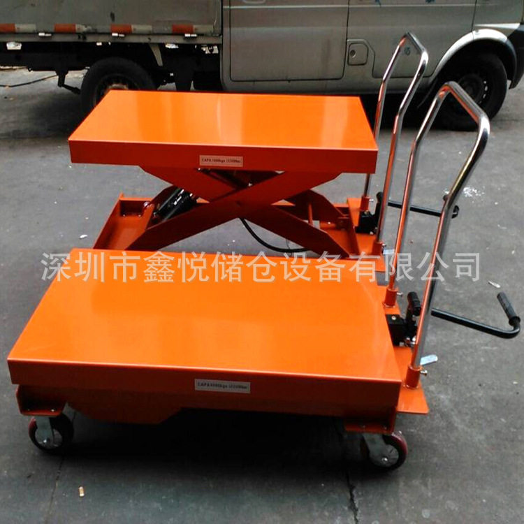 1吨1.5吨2吨手动平台车移动液压平台车模具装卸车剪叉固定升降台