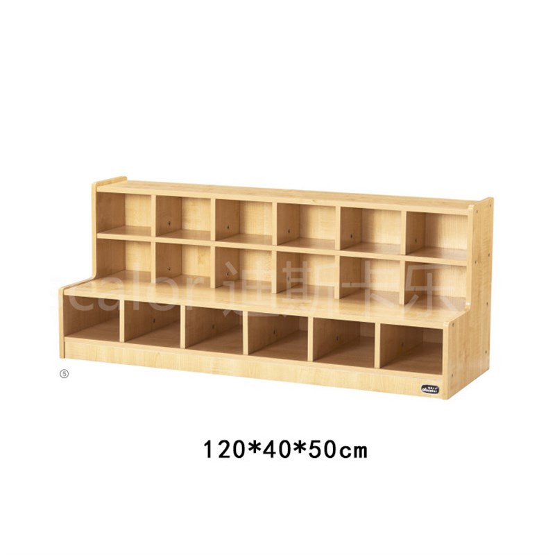幼儿园专用鞋柜早教中心落地鞋子收纳柜儿童三层四层收纳实木鞋柜