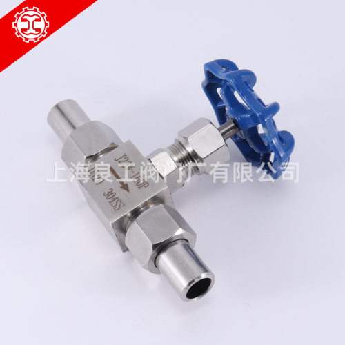 上海良工阀门不锈钢焊接针型阀J23W-160P耐高压仪表针阀DN6 10 15