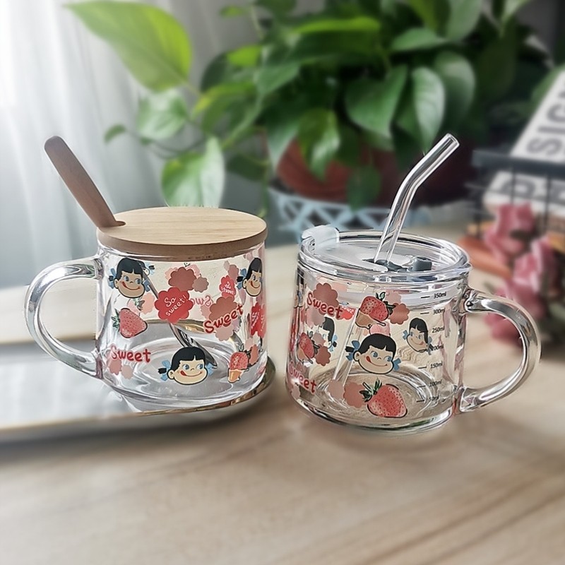 玻璃量杯可微波男水杯新款便携婴儿辅食刻度杯学生大容量卡罗搅拌,餐饮具,玻璃杯,淘宝优惠券,粉丝福利购,淘宝优惠卷