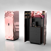 罗奇堡同款 实木粉蘸酒柜设计师别墅大平层奢华储物餐边柜定制家具