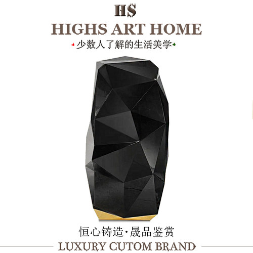 轻奢风实木异形保险柜奢华高级感