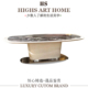 意大利轻奢大理石餐桌现代设计师高端餐台豪华别墅客厅家用吃饭桌