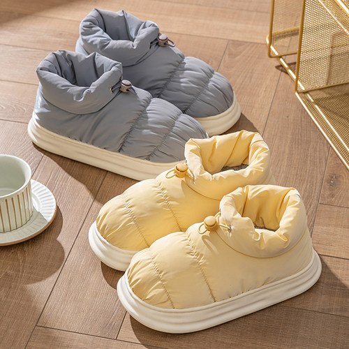 女棉拖鞋保暖包跟居家