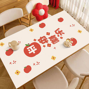 桌布免洗专用防水长方形餐桌布轻奢高档新款 pvc茶几桌垫台布可爱