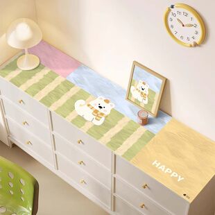 多巴胺小清新柜垫防刮耐磨防尘卡通餐边柜电视柜玄关台面保护垫子