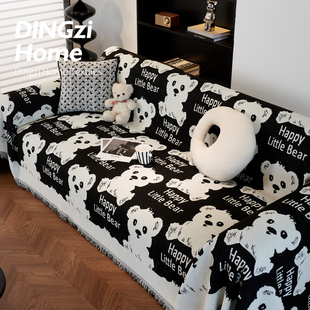 沙发套罩新款2025网红大沙发巾三座一贵妃全盖布盖巾纯色沙发毯垫