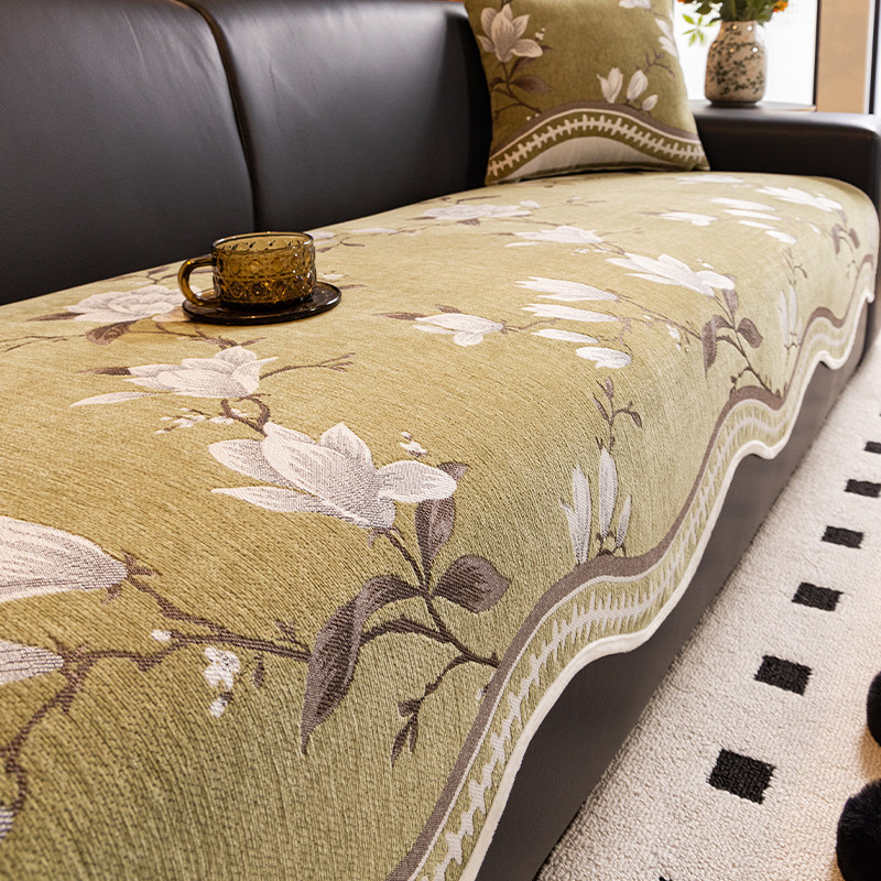 复古风雪尼尔沙发垫四季通用防滑防猫抓轻奢高级感皮沙发套罩盖布,居家布艺,沙发垫,淘宝优惠券,粉丝福利购,淘宝优惠卷