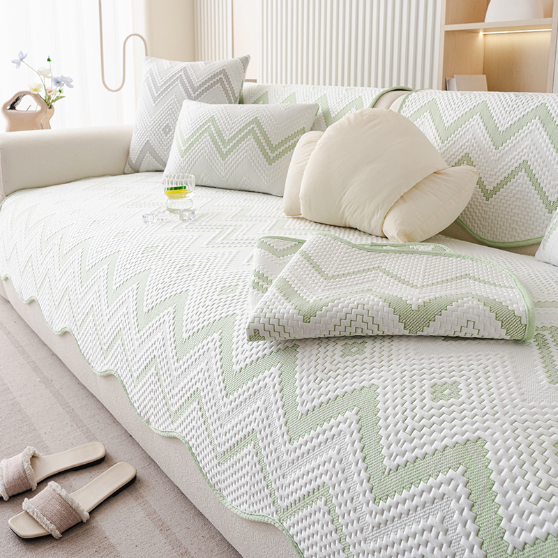 异形夏季冰丝沙发垫夏天款凉席坐垫固定防滑沙发套罩2025新款盖布