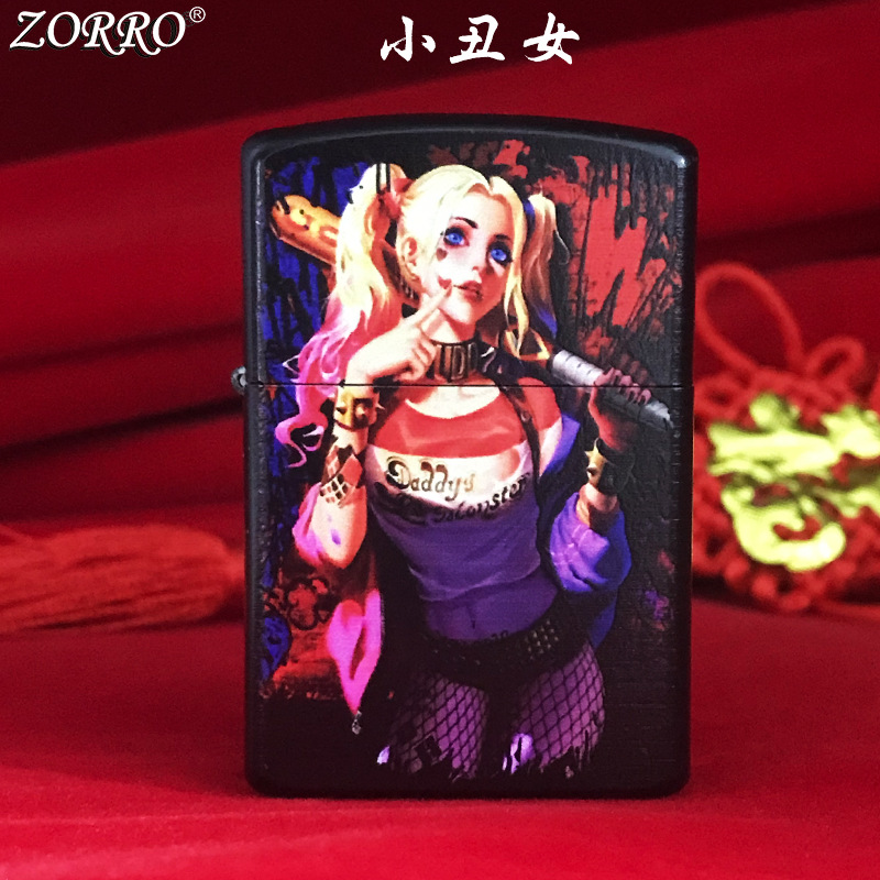ZORRO佐罗ziopoo打火机zioppo正品zipiio煤油zipioo铜zipo小丑女