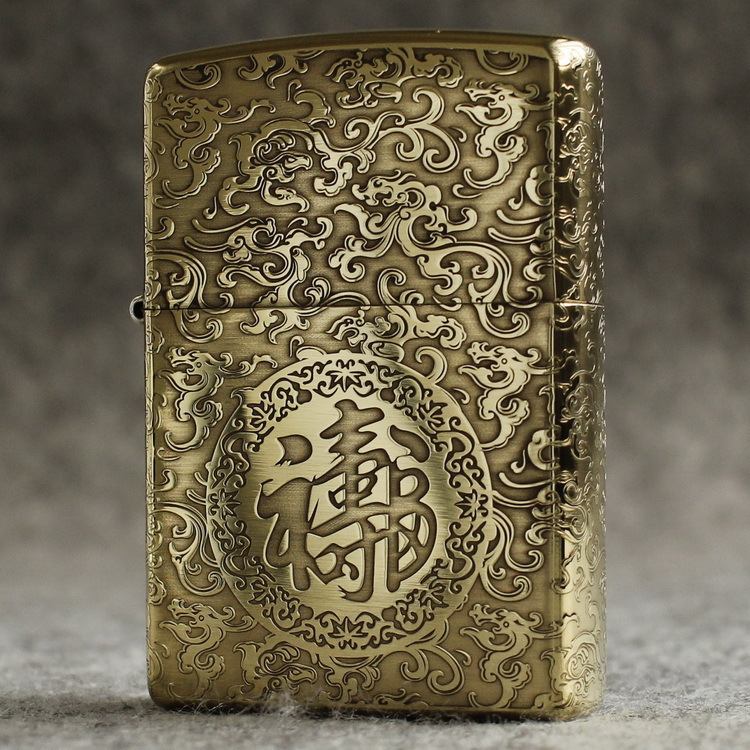 zippo芝宝zipop打火机zippp正版zoiip煤油zoiop防风zoipo限福禄寿