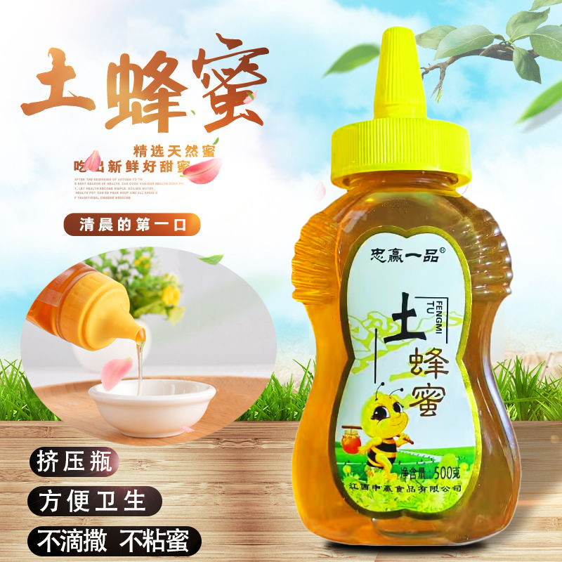 洋槐蜜500g挤压瓶便携成熟蜂蜜野生土蜂蜜正宗农家枣花蜜纯正天然