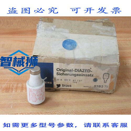 原装供应 5SB27 瓶式保险丝 20A-500V（22 个装）