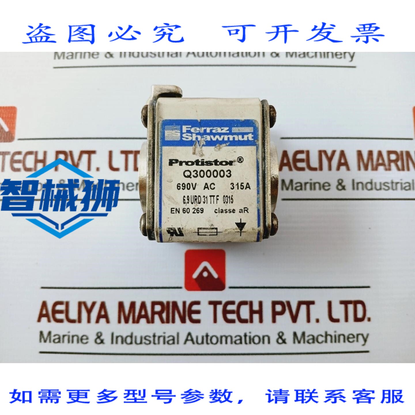 原装供应 FERRAZ SHAWMUT Q300003 熔断式质控电阻 690V CA 315A