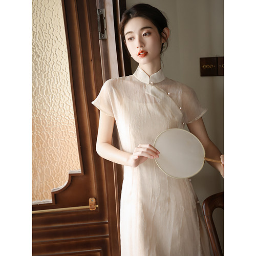 新中式改良版旗袍套装女夏季