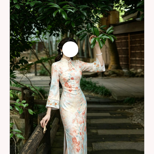 【听风絮语2.0-加厚单里】潇夫人自制中式旗袍国风显瘦气质连衣裙