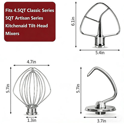 搅拌棒Kitchenaid厨宝面团钩配件QT KA厨师机不锈钢打蛋笼和面钩
