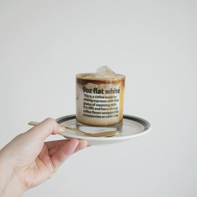 韩国【bracket table】9oz澳白杯玻璃杯酸奶杯咖啡杯甜品杯礼物