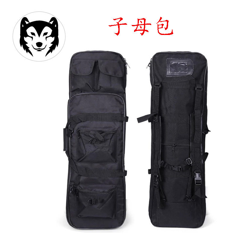 战术M416水弹收纳枪包真人CS军迷户外包多功能双肩包钓鱼包子母包