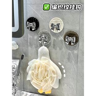 置物架浴室卫生间门后无痕粘钩 轻奢挂钩粘胶强力承重免打孔壁挂式