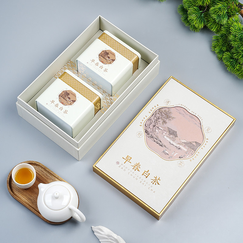 2025新款通用早春白茶安吉白茶散茶茶叶高端包装空礼盒定制礼盒图片