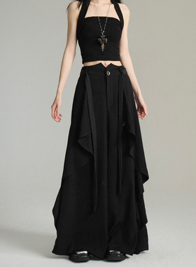 FG721 原创设计感裤裙小众无性别中性穿搭山本耀世新中式阔腿裙裤