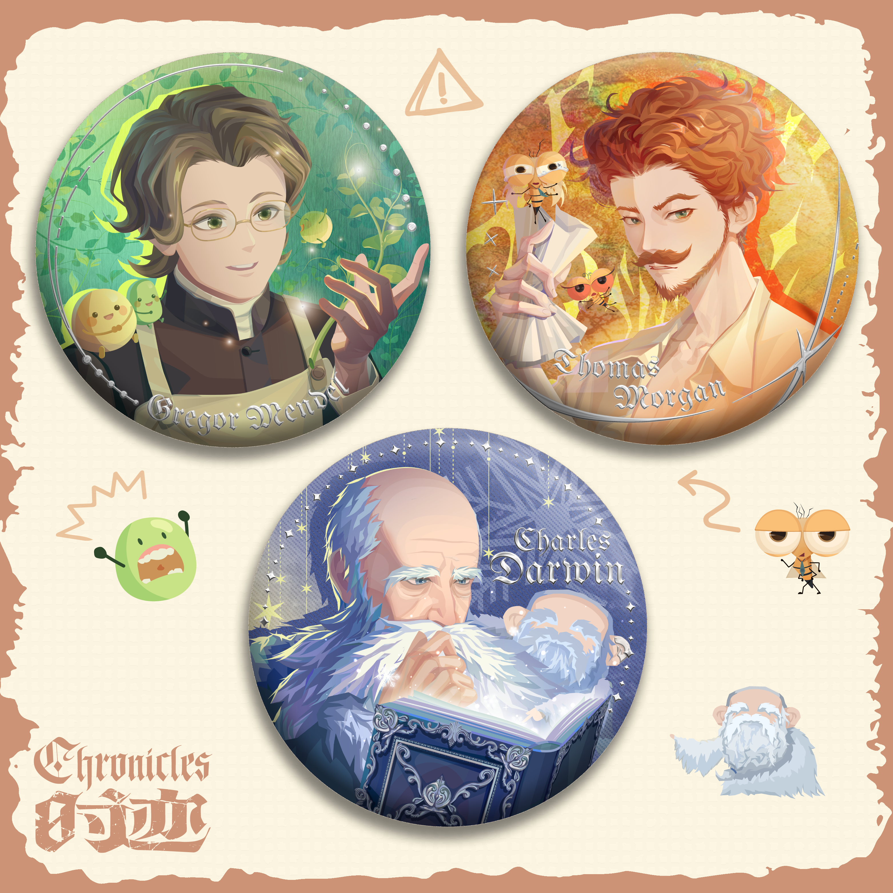 迷因水母·遗传与进化吧唧MEMEPOP官方原创时迹系列双闪吧唧58mm图片