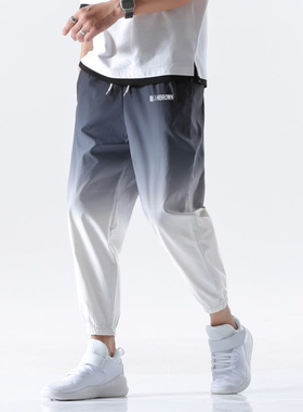 Gradient loose and simple sanitary pants渐变色宽松简约卫裤男