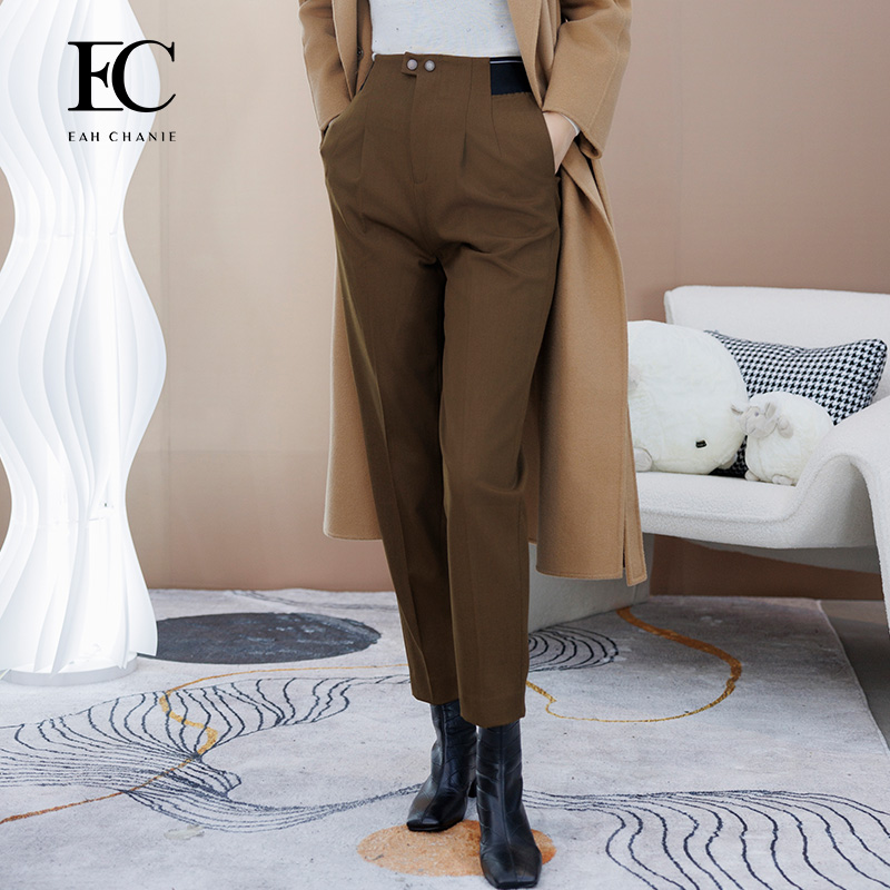 EAHCHANIE休闲高腰西裤