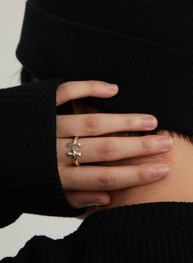 新款开口银戒指925银中性银饰