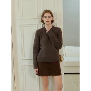 女夹花圆领毛衣 直播专属价康宝莱丝羊绒衫 THEEASE舒适派 5周年