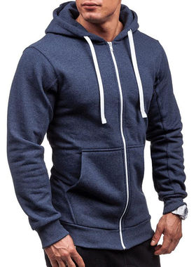 Long sleeve sport hoodie with zipper长袖运动连帽上衣拉链卫衣