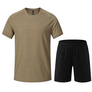 Short-sleeved quickdrying workout suit短袖运动套装速干健身服