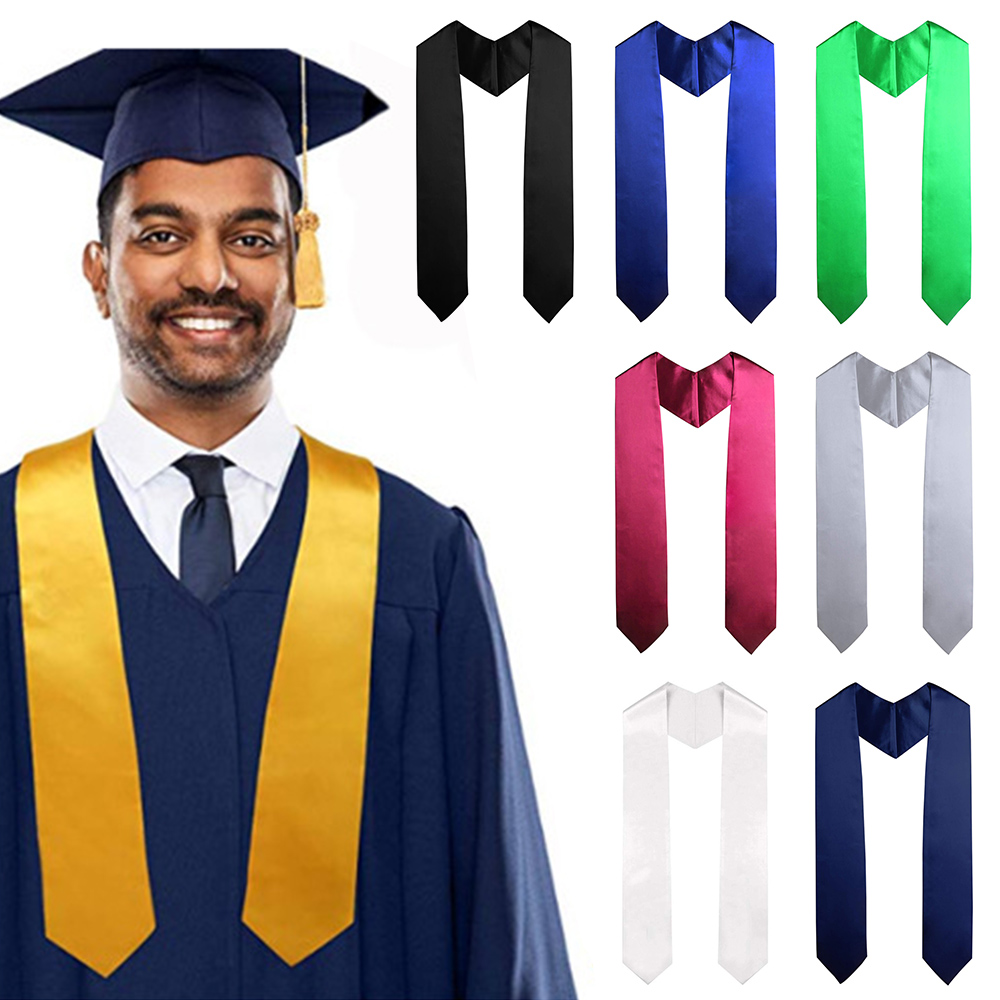 60'' Long Adult Plain Graduation Stole Sash for Academic Com 服饰配件/皮带/帽子/围巾 围巾/丝巾/披肩 原图主图