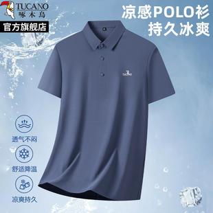 短袖 男款 啄木鸟冰丝男士 POLO衫 中年商务速干爸爸T恤 2025夏季 新款