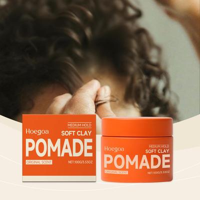 HOEGOA Hair Styling Clay creates a natural, glossy hairstyle