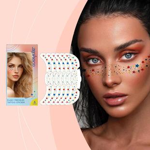 ZEPHOCO Glitter Freckle Temporary Tattoos - Star Glitter Dec