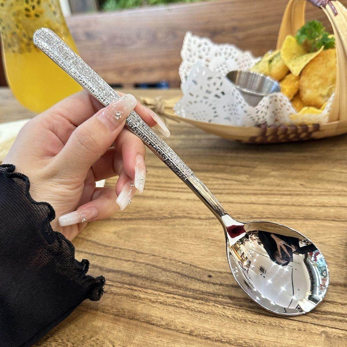 Upgraded Hammered Pattern Ice-Cracked Spoon - A Versatile an