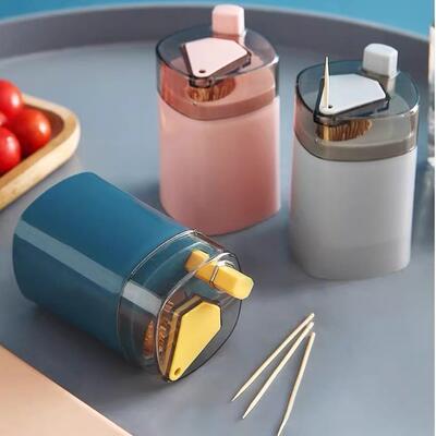 Press-type automatic pop-up toothpick holder for hotels, hom