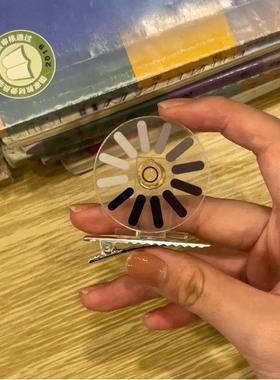 Creative and quirky hair clip for women, featuring a rotatin