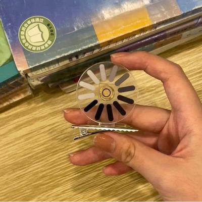 Creative and quirky hair clip for women, featuring a rotatin